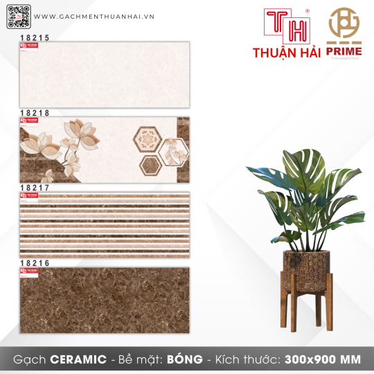 GẠCH ỐP TƯỜNG 30x90 PRIME 18215 - 18218 - 18217 - 18216