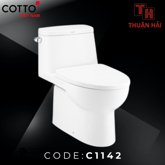 BỒN CẦU COTTO C1142 MỘT KHỐI PRIZ II