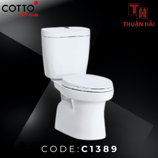 BỒN CẦU COTTO C1389 HAI KHỐI TIMON