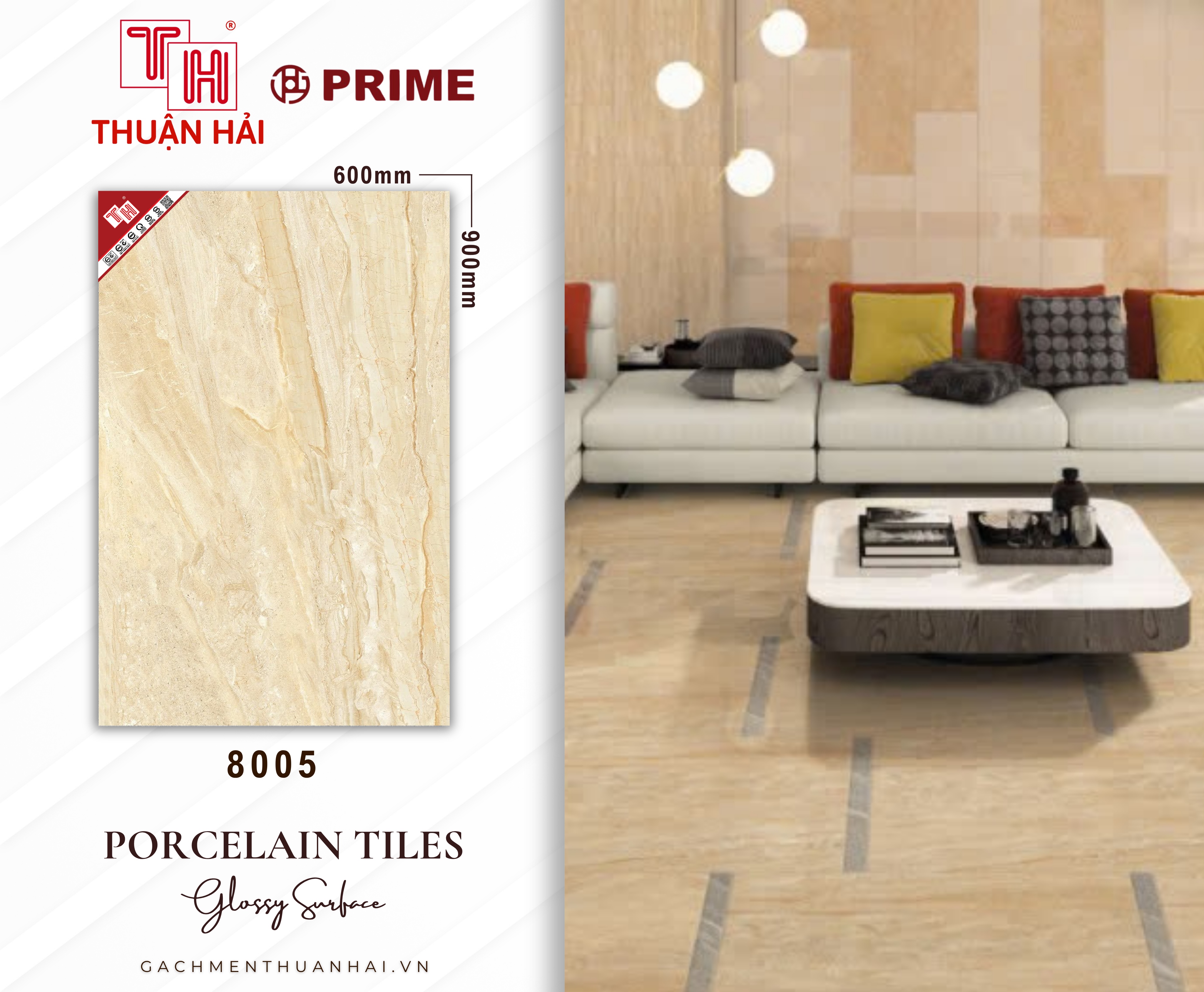 GẠCH LÁT NỀN 60X90 PRIME 8005